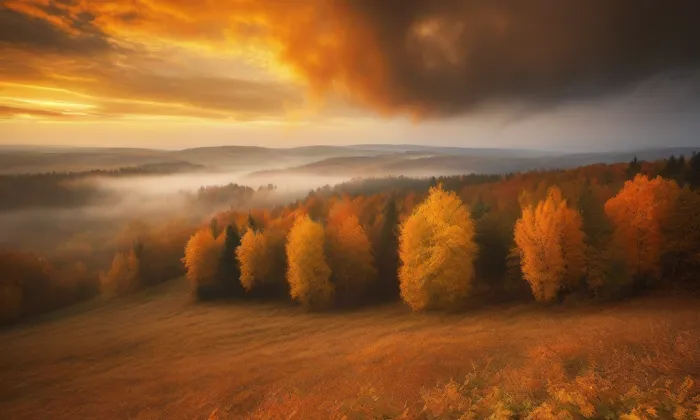 Kostel svatého Jakuba Staršího (Medonosy) – autumn