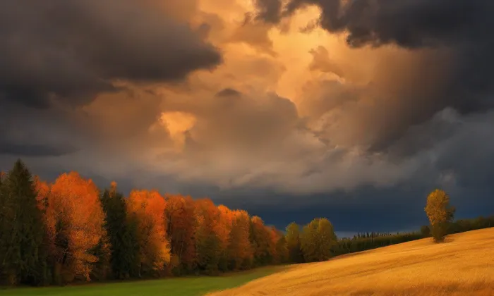 Kostel svatého Jakuba Staršího (Zápy) – autumn