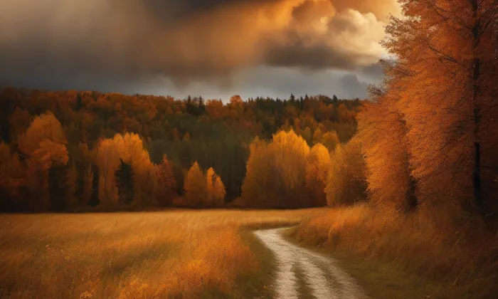 kostel svatého Jakuba Většího (Černín) – autumn