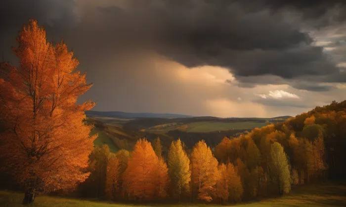 kostel svatého Jakuba Většího (Brod nad Tichou) – autumn