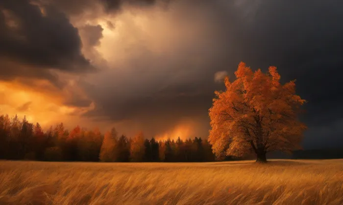 kostel svatého Jakuba Většího (Mezilesí) – autumn