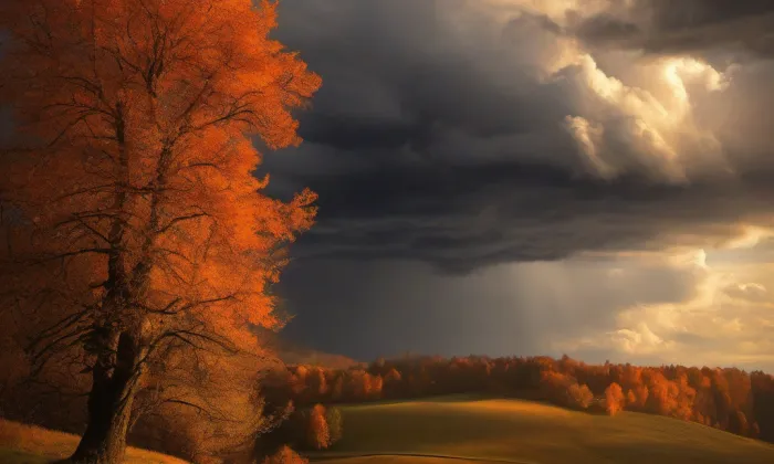 Kostel svatého Jakuba Většího (Slavětín) – autumn