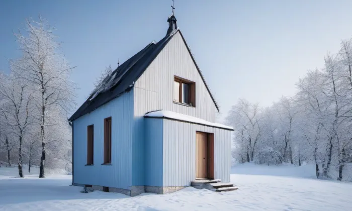 kostel svatého Jakuba Většího v Tečovicích – winter