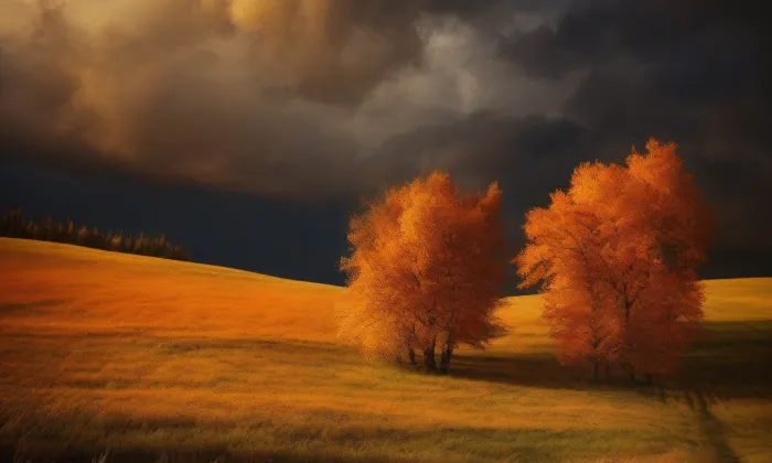 Kostel svatého Jana Křtitele (Újezd pod Troskami) – autumn