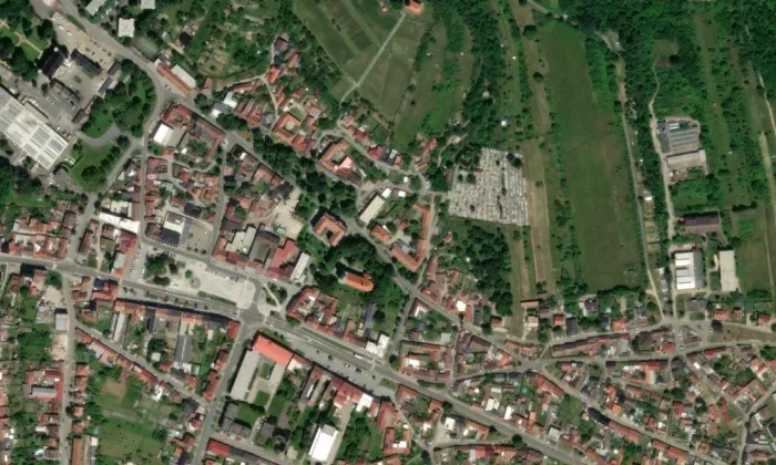 kostel svatého Jana Křtitele (Bzenec) – letecký pohled