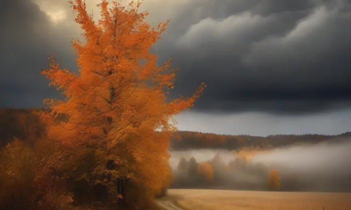 kostel svatého Jana Křtitele (Horní Cerekev) – autumn
