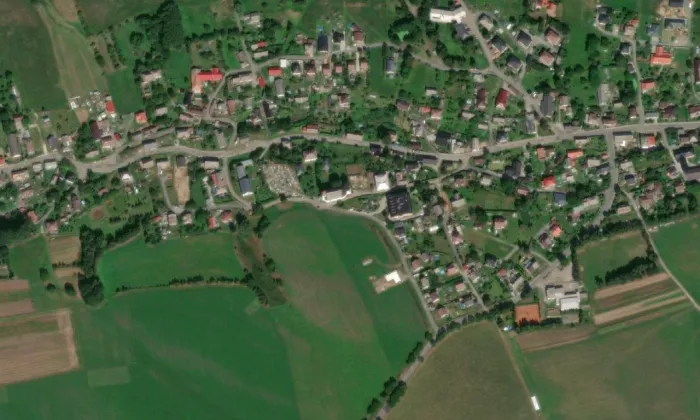 Kostel svatého Jana Křtitele (Jedlí) – letecký pohled