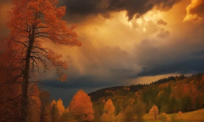 Kostel svatého Jana Křtitele (Kostelec nad Černými lesy) – autumn