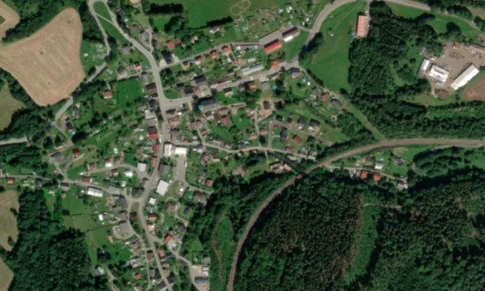 Kostel svatého Jana Křtitele (Mladkov) – letecký pohled