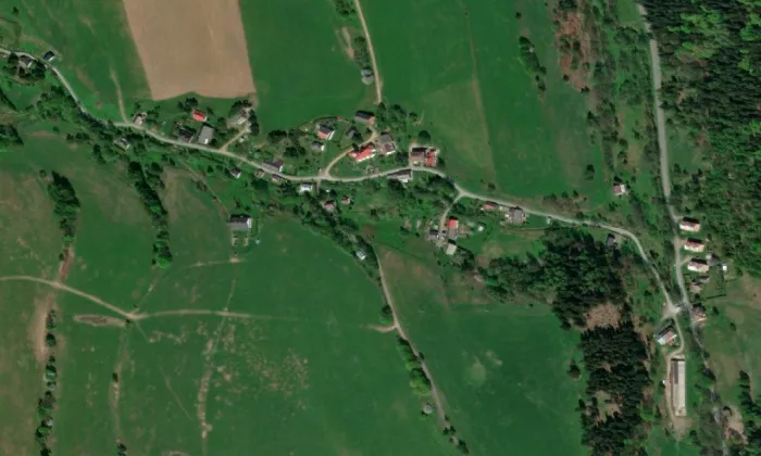 Kostel svatého Jana Křtitele (Nová Seninka) – letecký pohled