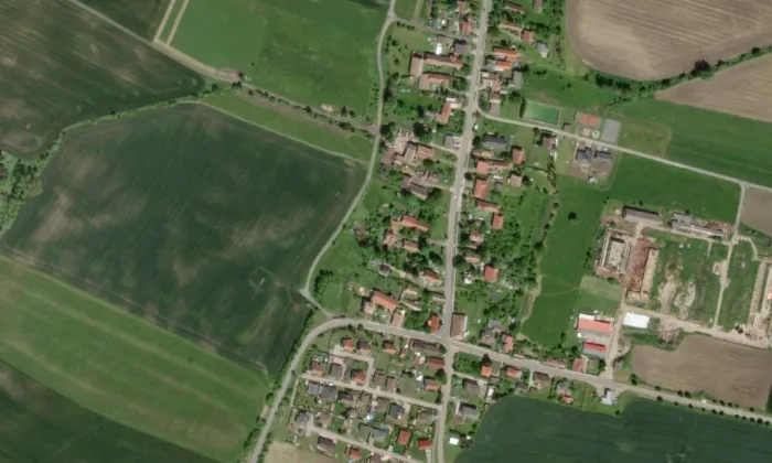 Kostel svatého Jana Křtitele (Rohenice) – letecký pohled