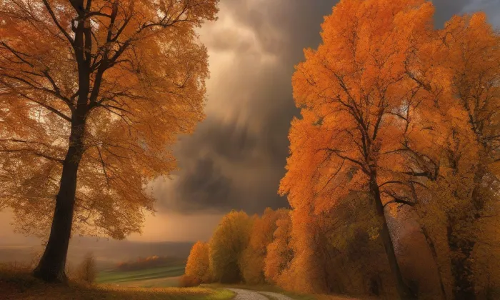 Kostel svatého Jana Křtitele (Rohenice) – autumn