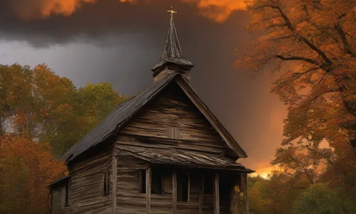 Kostel svatého Jana Křtitele (Skalná) – autumn