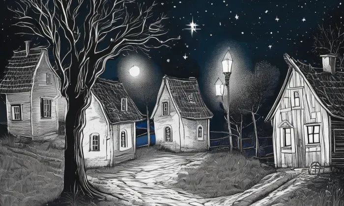 Kostel svatého Jana Křtitele (Skalná) – noc
