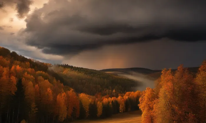 kostel svatého Jana Křtitele (Slavoňov) – autumn