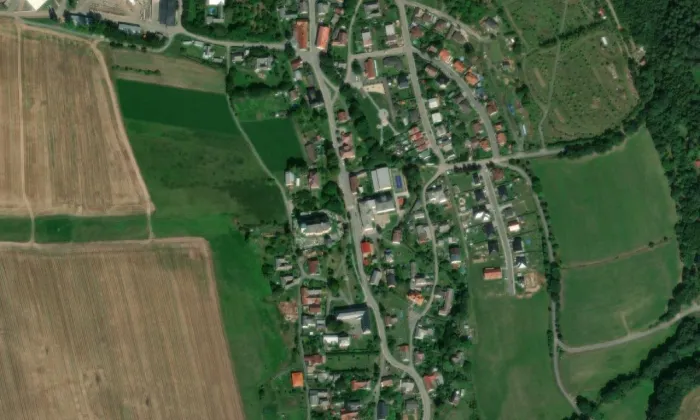 kostel svatého Jana Křtitele (Tatenice) – letecký pohled