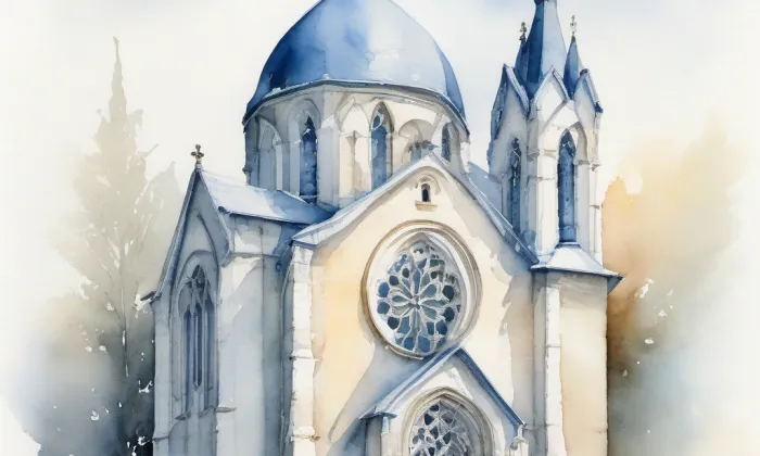 kostel svatého Jana Křtitele (Uhřice) – akvarel