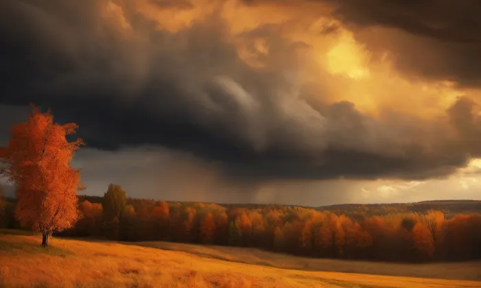 Kostel svatého Jana Křtitele (Vřeskovice) – autumn