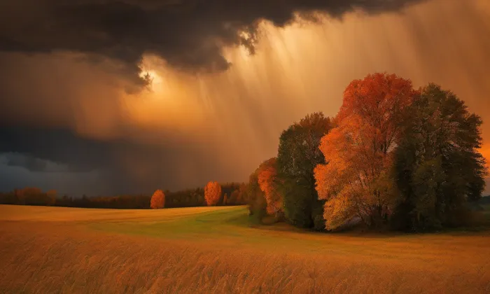 Kostel svatého Jana Křtitele (Zátoň) – autumn