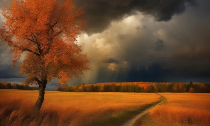Kostel svatého Jana Nepomuckého (Huntířov) – autumn
