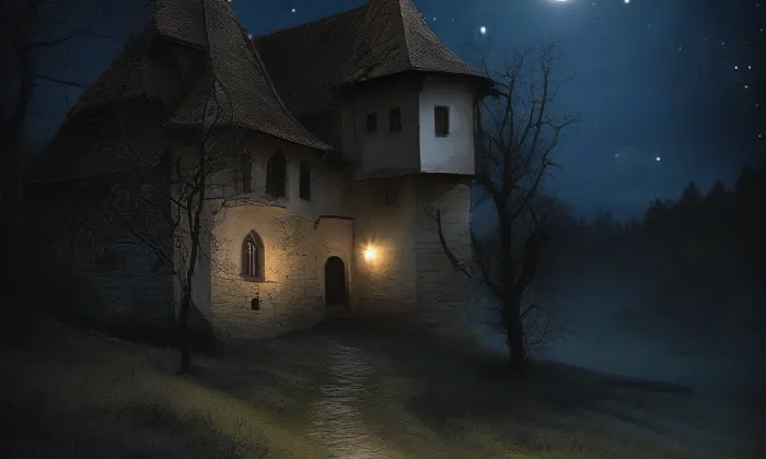 Kostel svatého Jana Nepomuckého (Nové Hamry) – noc