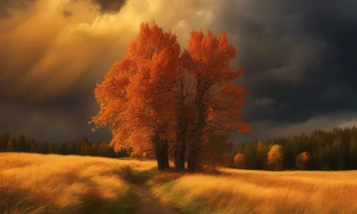 kostel svatého Jiří (Bělotín) – autumn