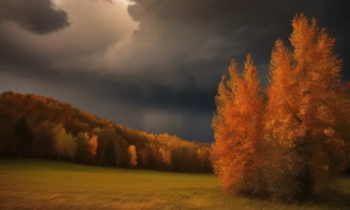 Kostel svatého Jiří (Chlum) – autumn