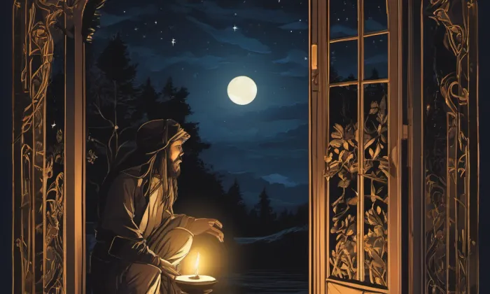 Kostel svatého Jiří (Chlum) – noc