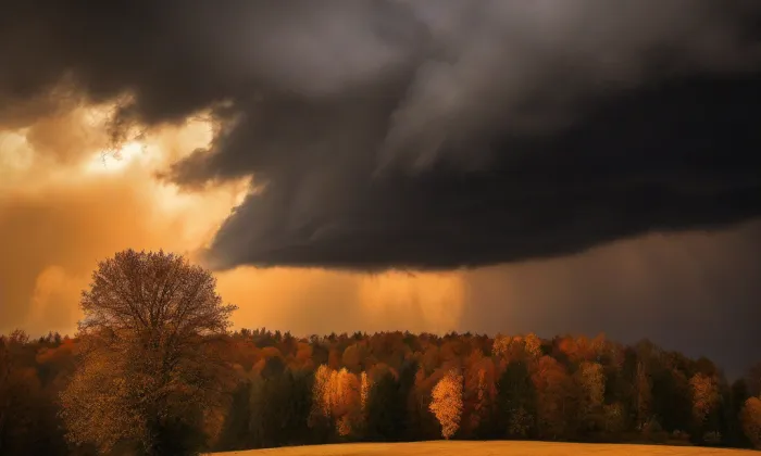 Kostel svatého Jiří (Doubravka) – autumn