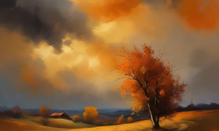 Kostel svatého Jiří (Hloubětín) – autumn