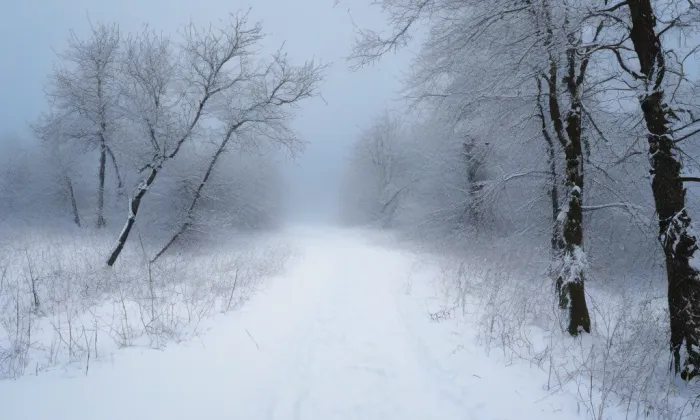 Kostel svatého Jiří (Karlovice) – winter