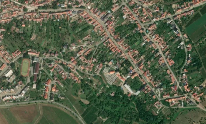 Kostel svatého Jiří (Kobylí) – letecký pohled