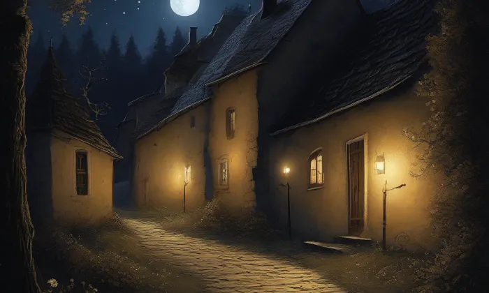 kostel svatého Jiří (Kochov) – noc