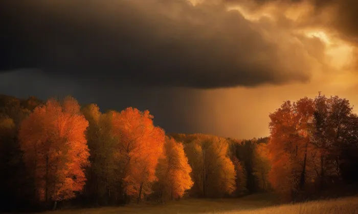 Kostel svatého Jiří (Malešov) – autumn