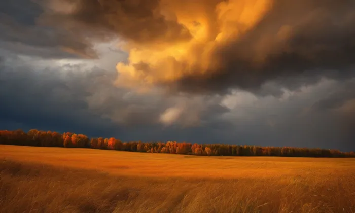 Kostel svatého Jiří (Malesice) – autumn