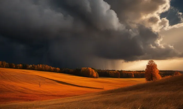 Kostel svatého Jiří (Panenský Týnec) – autumn