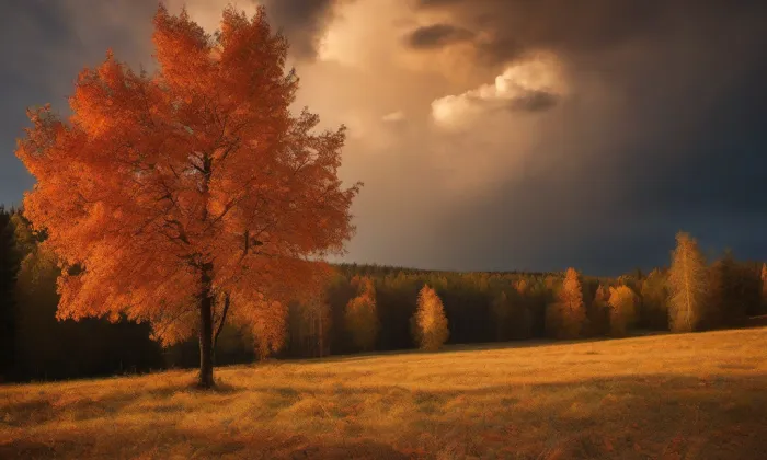 Kostel svatého Jiří (Pomezí) – autumn