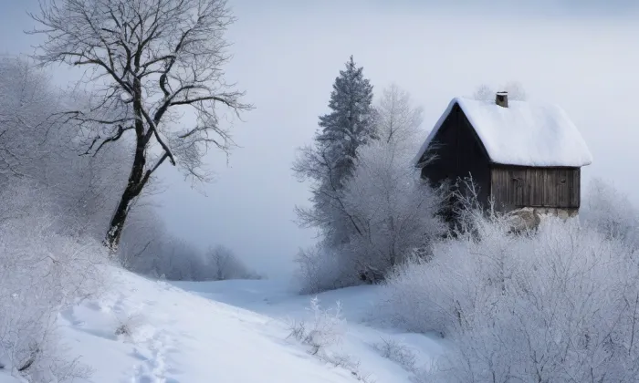 Kostel svatého Jiří (Pomezí) – winter