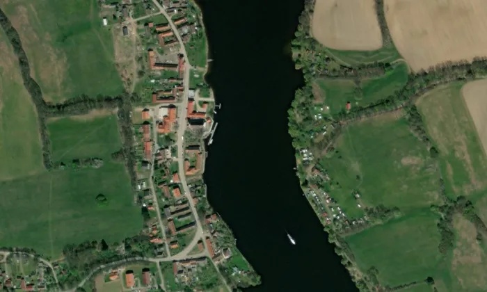 Kostel svatého Jiří (Purkarec) – letecký pohled