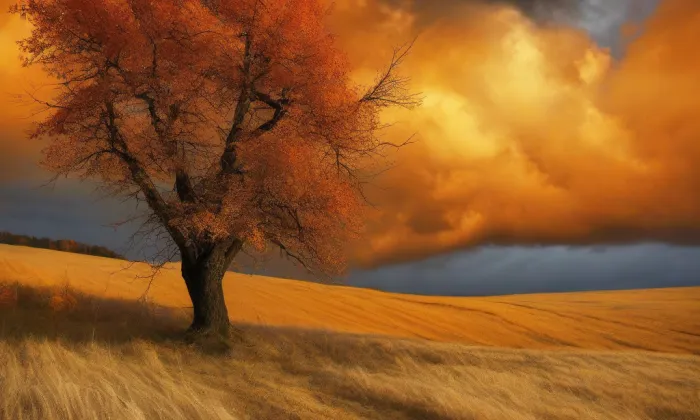 kostel svatého Jiří (Rudná) – autumn