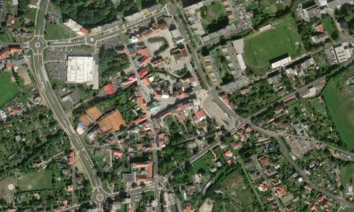 Kostel svatého Jiljí (Jirkov) – letecký pohled