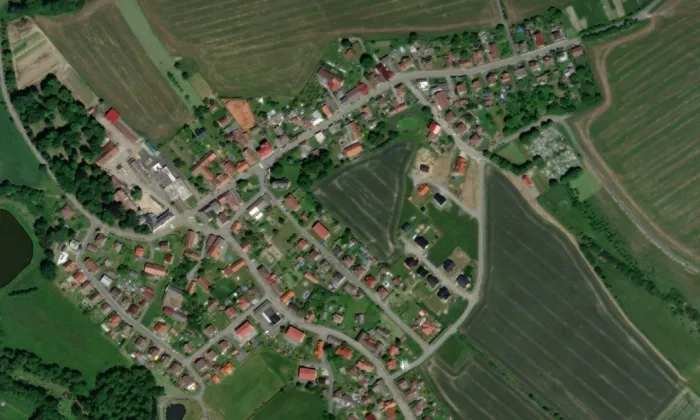 kostel svatého Jiljí (Libice nad Doubravou) – letecký pohled