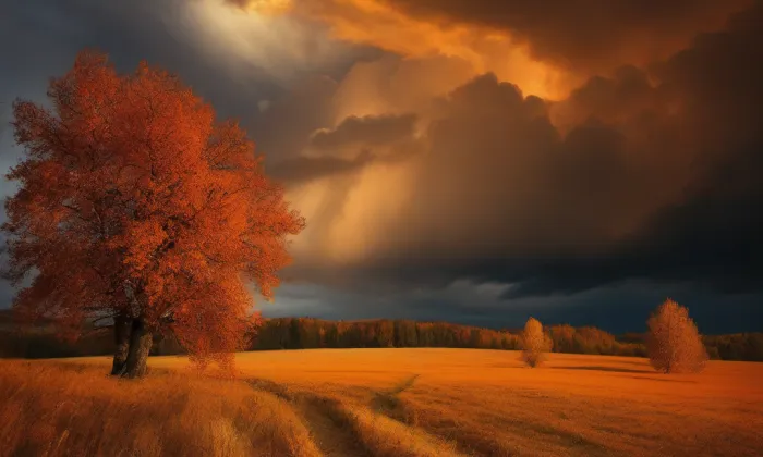 kostel svatého Jiljí (Lukov) – autumn