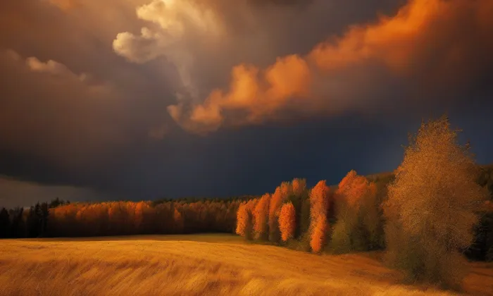 kostel svatého Jiljí v Křinci – autumn