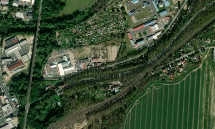 Kostel svatého Jošta (Cheb) – letecký pohled