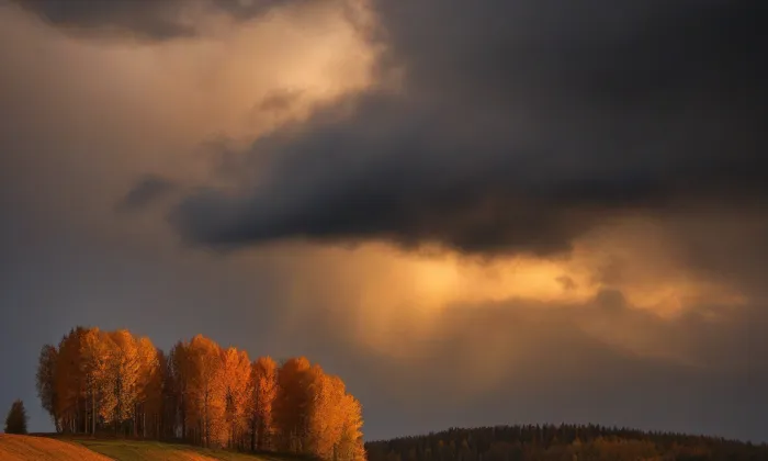 kostel svatého Jošta (Dolní Pertoltice) – autumn