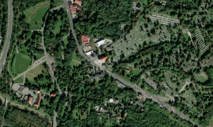 Kostel svatého Josefa (Slezská Ostrava) – letecký pohled