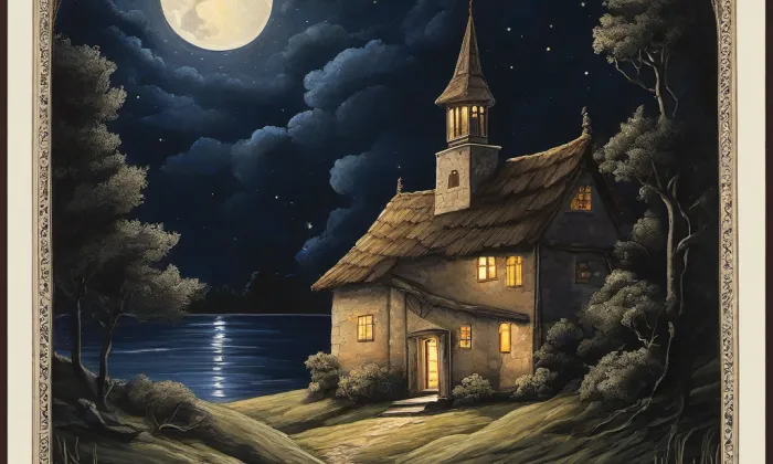 Kostel svatého Kříže (Sněžné) – noc