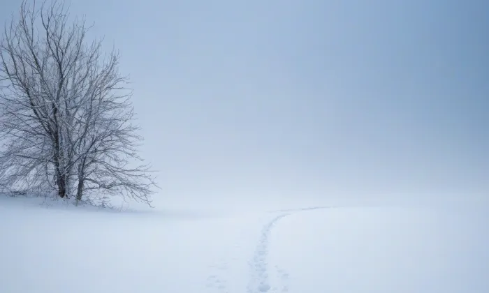 Kostel svatého Kříže (Sněžné) – winter