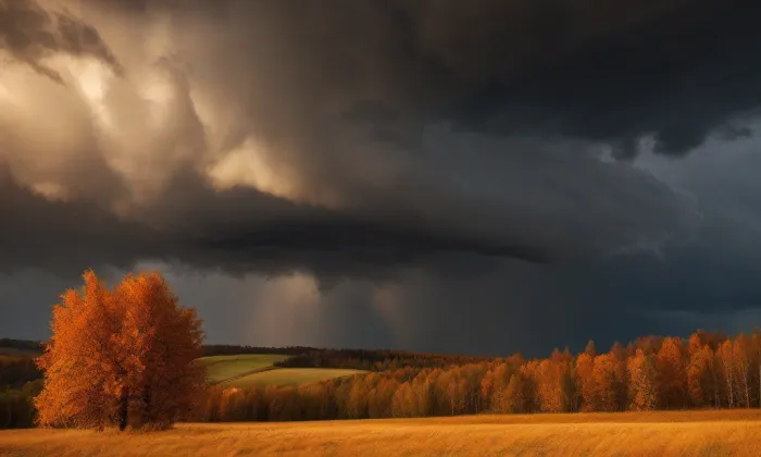 kostel svatého Klimenta (Dobřenice) – autumn